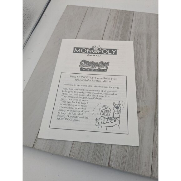 Vintage Monopoly Scooby-Doo Edition Game Replacement Board Instructions - Picture 2 of 8